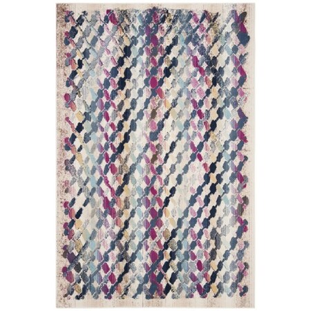Safavieh Radiance Power Loomed Medium Rectangle Area Rug Cream & Magenta - 6 ft.-7 in. x 9 ft.-2 in. RAD132B-6
